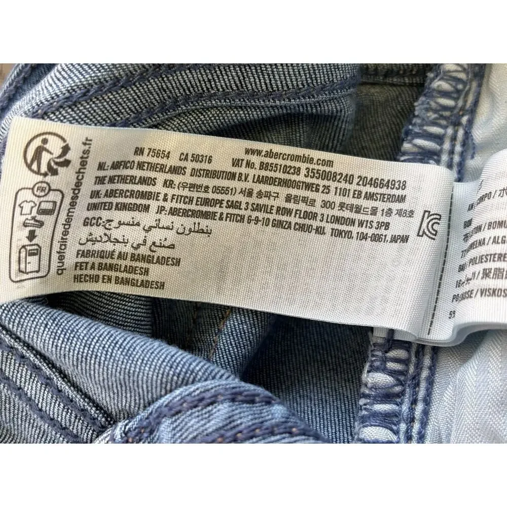 Hollister High Rise Super Skinny Jeans Womens Size 12R Blue Denim Stretch